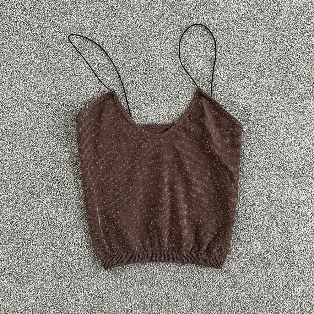 Free People sparkly crop top